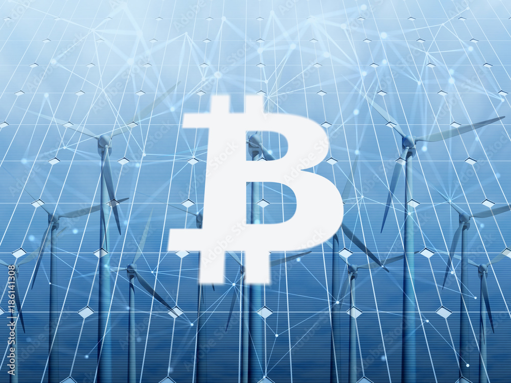 Bitcoin mining with green energy.
