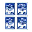 No parking tow away zone traffic road sign set