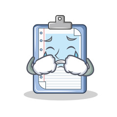 Sticker - Crying clipboard character cartoon style