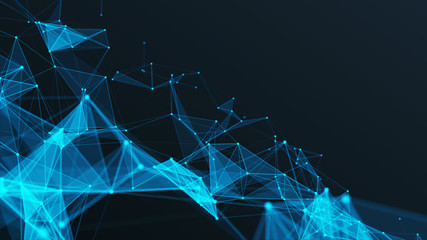 Wall Mural - abstract futuristic network on background illustration