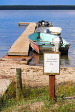 A No Overnight Mooring On The Dock Sign