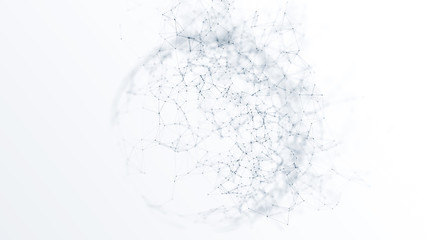 Wall Mural - abstract futuristic network on background illustration