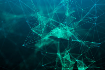 Wall Mural - abstract futuristic network on background illustration