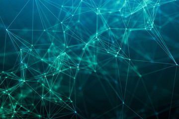 Wall Mural - abstract futuristic network on background illustration