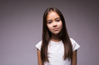 © F8  \ Suport Ukraine - Portrait of Beauty happy little girl a on gray background