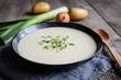 Vichyssoise - traditional French leek, potato and onion soup