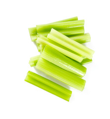 Wall Mural - celery sticks isolated on white