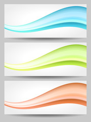 Poster - Set of vector banners with waves.