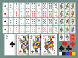 © fim.design - Pack of playing cards for poker. Original full deck of cards in modern line art style. Standard deck of 54 cards. Vector set.