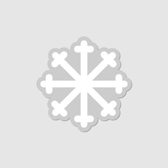 Wall Mural - winter snowflake sticker. christmas snowflake with shadow