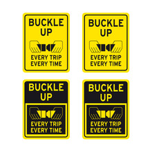 Fasten Car Auto Seat Belts Buckle Up It Is The Law Traffic Road Sign Se