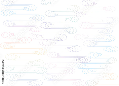 流水文様　和風の背景素材