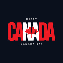 Happy Canada Day Vector Template Design