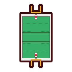 Sticker - line color american football court to sport game