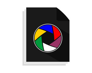 Wall Mural - lens paper sheet image vector icon