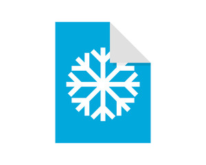 Wall Mural - snowflake paper sheet image vector icon