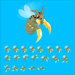 Wall Mural - Animated Bee Game Character