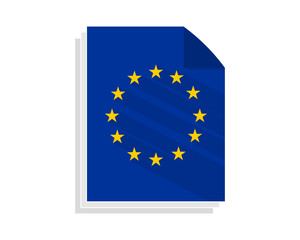 Wall Mural - europe paper sheet image vector icon