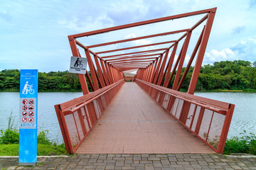 Wall Mural - Lorong Halus Bridge at Punggol Waterways, Singapore