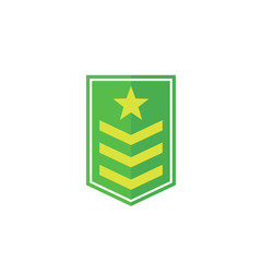 Poster - Military rank, army epaulettes icon on white