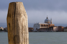 Wooden Post In Venice