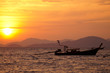 boat in sunset