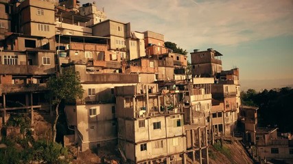 Fototapete - Aerial view of favela in Rio de Janeiro, Brazil