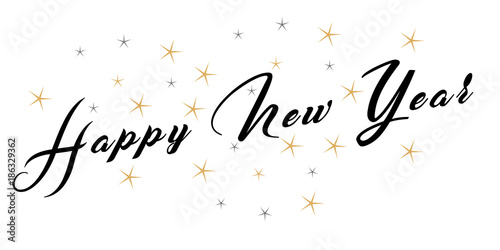 Poster Happy New year, Szczęśliwego Nowego Roku