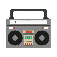 Wall Mural - Old radio stereo icon vector illustration graphic design