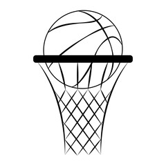 Poster - Abstract Basketball label