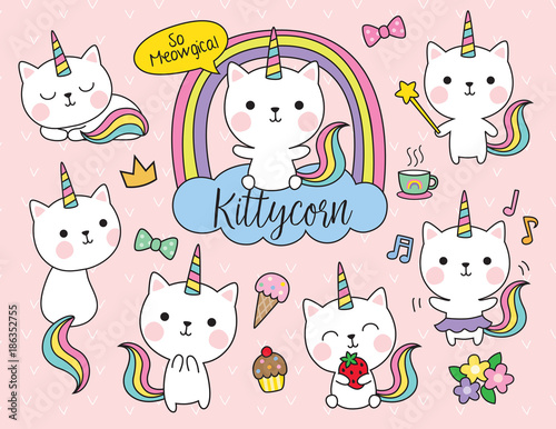 cute-white-cat-unicorn-with-rainbow-horn-and-tail-set-including-cute-elements-such-as-flower-ice-cream-cupcake-etc