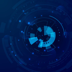 Leinwandbilder - Futuristic sci fi hud elements. Vector illustration, abstract background