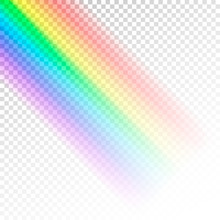 Rainbow Template. Abstract Colorful Spectrum Of Light. Vector Illustration Isolated On Transparent Background