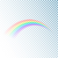 Poster - Rainbow icon. Colorful light and bright design element for decorative. Abstract rainbow image. Vector illustration isolated on transparent background