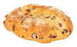 © philip kinsey - Cranberry, raisin and cashew nut bloomer bread loaf isolated on a white background