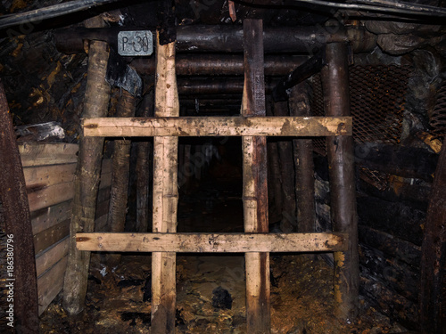 Fotografie, Obraz An Old Dangerous Abandoned Public Inaccessible Mine in The Czech Republic Near P