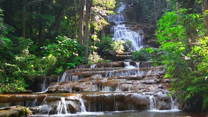 pha chareon waterfall, tak province, thailand.