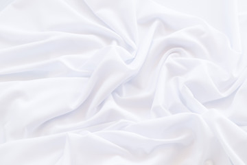 White satin drapery background, Grooved of white fabric for background and abstract