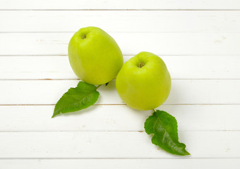 Canvas Print - Two green apples