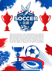 Wall Mural - Football sport game banner for soccer club design