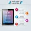 © rwgusev - Digital gadget, smartphone tablet icon. Business infographic.