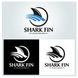 Shark Fin logo design template. Vector illustration
