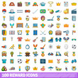 © ylivdesign - 100 reward icons set, cartoon style