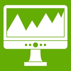 Poster - Monitor and a chart icon green