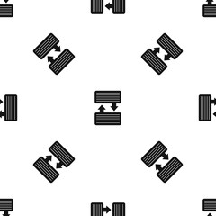 Poster - Infographic blocks with arrows pattern seamless black