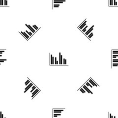 Poster - Financial analysis chart pattern seamless black
