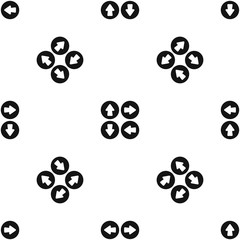 Poster - Arrow set pattern seamless black