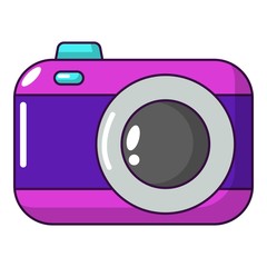 Poster - Photo camera icon, cartoon style