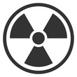 IONIZING RADIATION sign in circle. Vector icon.