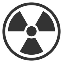 IONIZING RADIATION Sign In Circle. Vector Icon.